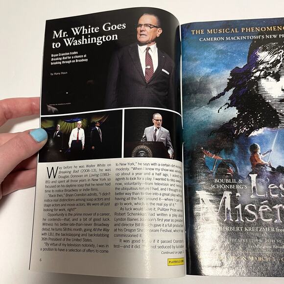 All The Way Opening Night Broadway Playbill Bryan Cranston New York Theatre - Picture 4 of 10